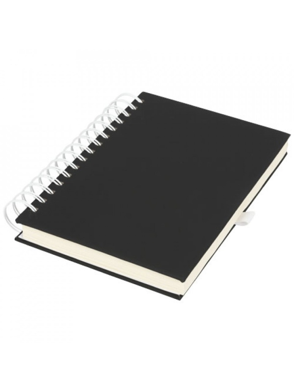 Agenda Wiro Journal cu spirala, coperti piele ecologica groasa, A5, 160 file, Alba