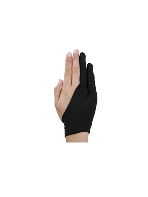 Manusa pentru desen si schite in creion, doua degete, Malatec, marimea M, Neagra