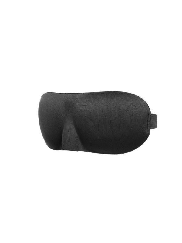 Masca de dormit pentru barbati, 3D, dimensiuni mari, 23 x 9 cm, Neagra