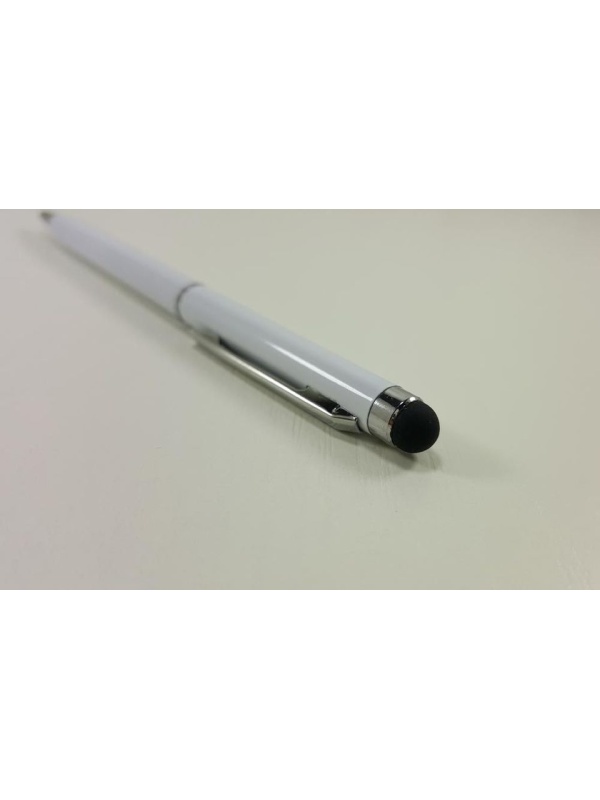 Stylus de precizie cu pix - corp metalic - Alb