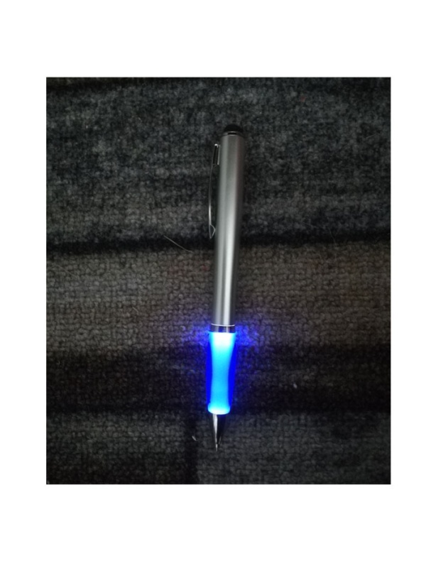 Stylus Pen cu pix si lumina, albastru, Nash Glow UP