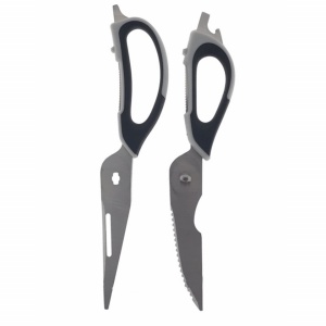 Foarfeca 9 in 1, cu suport magnetic, Neagra Desfacator de bere
