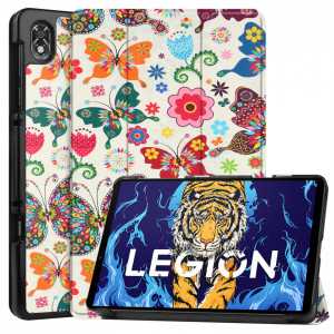 Husa Smart Cover tableta, pentru Lenovo Legion Y700 TB-9707 8.8 inch, model fluture, alba
