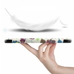 Husa Smart Cover tableta, pentru Nokia T20 10.4 inch model fluturi, alba