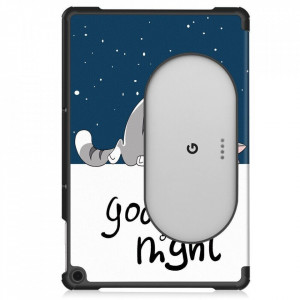 Husa Smart Cover tableta, pentru Pixel Tablet 11 inch 2023, good night cat, albastru inchis