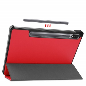 Husa Smart Cover tableta, pentru Samsung Galaxy Tab S8 X700 X706 11 inch 2022, rosie