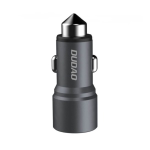 Incarcator Auto Dudao R5, metalic, 2 x USB , Gri