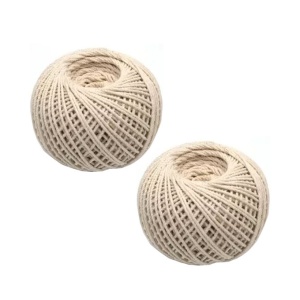 Set 2 bucati, bobine de sfoara sintetica foarte dura, 30mx1mm, Bej