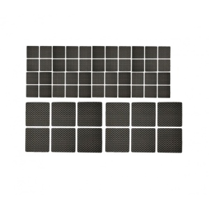 Set 56 bucati, protectii pardoseala autoadezive din cauciuc, patrate, Negre