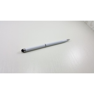 Stylus de precizie cu pix - corp metalic - Alb