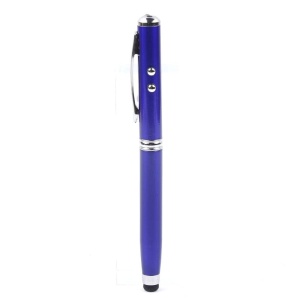 Stylus Pen albastru, cu 4 functii. Laser, Stylus, Lanterna si Pix