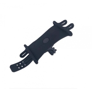 Suport de telefon pentru bicicleta, silicon, rotire 360 grade, Benson, Negru