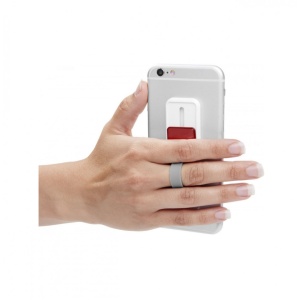 Suport tip Hand Strap pentru telefon, autoadeziv, cu buton Visiniu