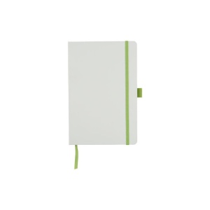 Agenda A5, JournalBooks Meyla, 80 file, coperti cartonate, file mixte, buzunar notite, Alba