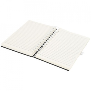 Agenda Wiro Journal cu spirala, coperti piele ecologica groasa, A5, 160 file, Alba
