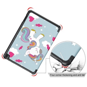 Husa Smart Cover tableta, pentru Amazon Fire 7 gen 12 2022, unicorn, albastru deschis