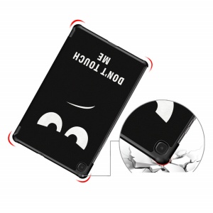 Husa Smart Cover tableta, pentru Samsung Galaxy Tab S6 Lite 10.4 inch 2022 P613 P619, model fata, alb negru