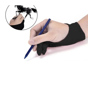 Manusa pentru desen si schite in creion, doua degete, Malatec, marimea M, Neagra