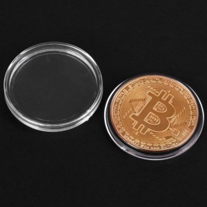 Moneda Suvenir Bitcoin Copper, diametru 40 mm, mjb 2018