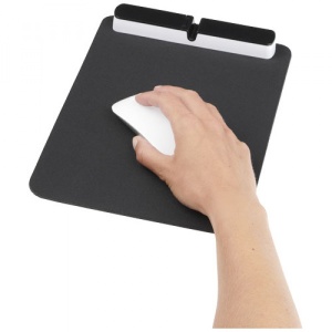 Mouse pad spatios cu HUB USB 2.0, 3 porturi, 28x19cm, negru