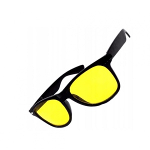 Ochelari auto, pentru condus pe timp de noapte, design retro, Negri