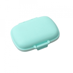 Organizator pentru medicamente cu 8 compartimente, etans, 110x85mm, verde