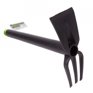 Set 3 bucati, Unelte de gradina confectionate din plastic armat cu fibra de sticla, Negre