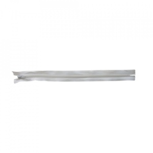 Set 5 bucati, Fermoar alb cu panza dura pe margini, cheita metalica, 39 cm