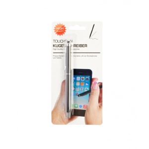Stylus de precizie 2in1, varf de 5.5 mm, pix incorporat, Negru