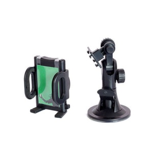 Suport auto cu ventuza, fixare pe parbriz, pentru telefon, cu slot pentru poza, negru