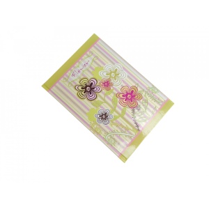Block notes, MIXDesign, liniat dictando tip W, A5, 96 file, coperti cartonate, model flori, Galben