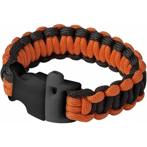 Bratara model Elevate Elliott Survival din snur tip Paracord, cu fluier, multicolor