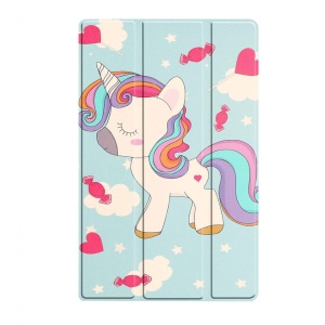 Husa Smart Cover tableta, pentru Lenovo Tab M10 Plus 10.6 Inch TB-128 2022 model unicorn, albastru deschis
