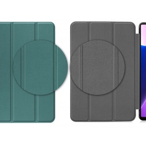 Husa Smart Cover tableta, pentru Lenovo Tab M10 Plus gen 3 10.6 Inch TB-128 2022, verde inchis