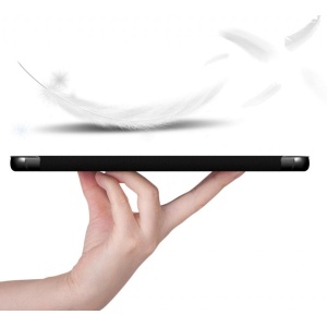 Husa Smart Cover tableta, pentru Samsung Galaxy Tab S8 X700 X706 11 inch (2022) cu model face, negru si alb