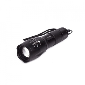 Lanterna metalica cu LED COB de mare putere, Hofftech, 5 moduri de iluminare, Neagra