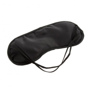 Masca de dormit, simpla, satinata, prevazuta cu doua elastice, Neagra