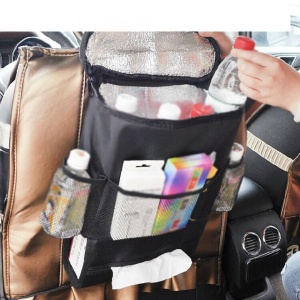 Organizator auto Termic, pentru spataru scaunelor, panza groasa, negru