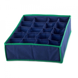 Organizator pentru sosete si lenjerie intima cu 20 de compartimente, Albastru