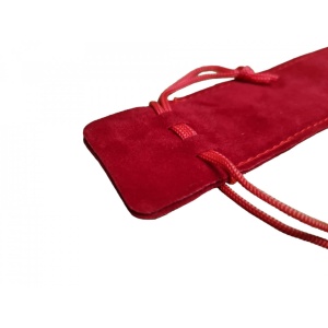 Saculet Rosu din Catifea pentru Stylus sau Pix - Plic elegant cu snur