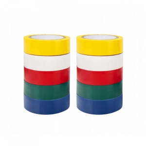 Set 10 bucati, Banda izolera groasa, lungime rola 10 m, 5 culori diferite