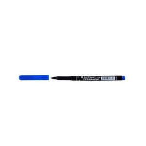 Set 12 bucati, Marker permanent, subtire, varf rotund, rezistent UV, Albastru