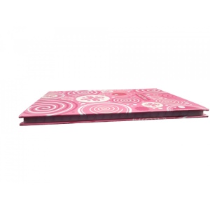 Block notes, MIXDesign, liniat dictando tip W, A5, 96 file, coperti cartonate, model Cercuri, Roz