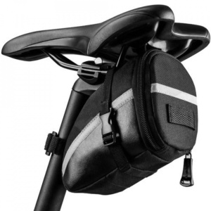 Borseta bicicleta, 1 compartiment, impermeabila, montare sub sa, neagra