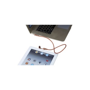 Cablu USB Combo, cu mufa combo Lightning si Micro USB, plus adaptor USB-C si husa, Maro