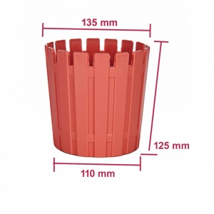 Ghiveci pentru flori, tip gardut, rotund, diametru 135mm, Maro deschis