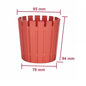 Ghiveci pentru flori, tip gardut, rotund, diametru 95mm, Maro deschis
