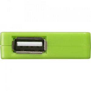 Hub USB 2.0 pentru tableta, 4 porturi, mufa USB 2.0, Compact, Verde Lime