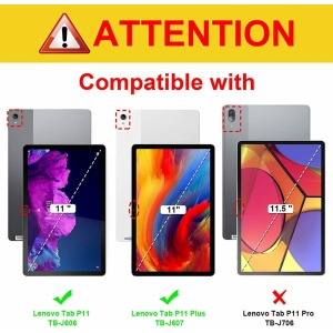 Husa compatibila cu tableta Lenovo Tab P11 TB-J606F TB-J606X 11 inch (2020) TPU, subtire, Frosted