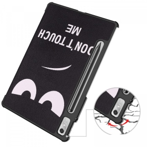 Husa Smart Cover tableta, pentru Lenovo Tab P11 Pro 2nd Gen 11.2 inch 2022 cu model fata, negru cu alb